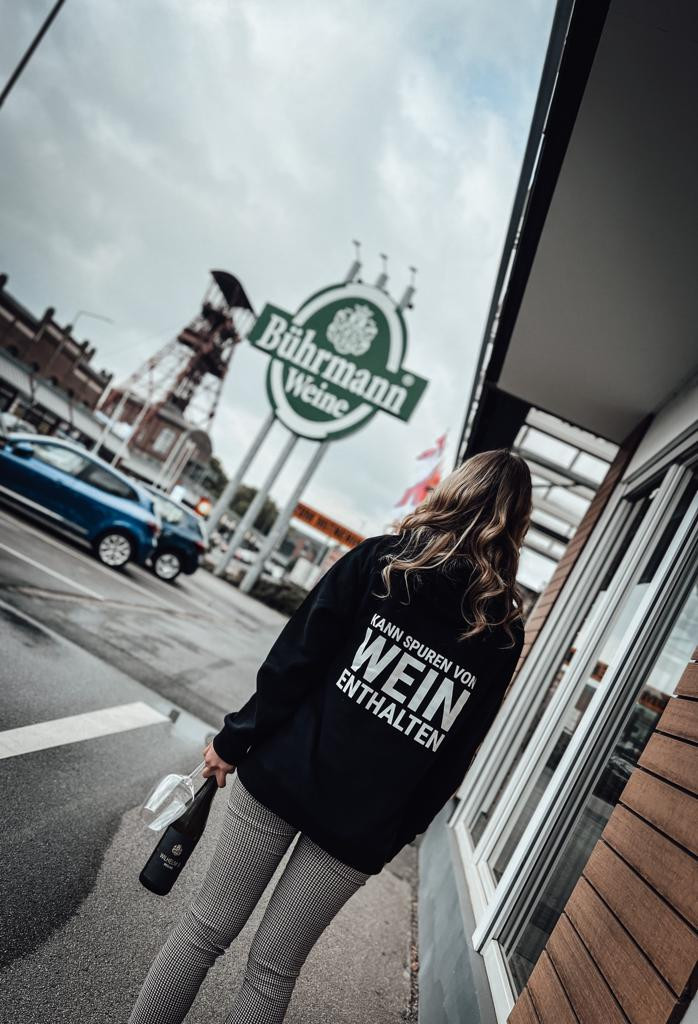 Bührmann Weine Hoodie black Kann Spuren von Wein enthalten