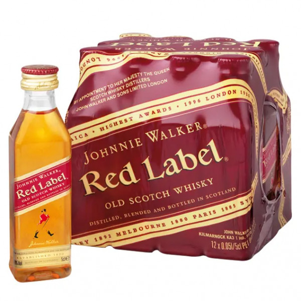 Johnnie Walker Red Label Scotch Whisky 40% 12 Fl. a 0,05l