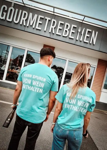 Bührmann T-Shirt Millenial Mint &quot;Spuren&quot; Gr. L 100% Baumwolle