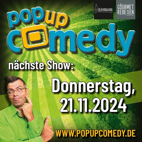 Pop Up Comedy bei den Gourmetrebellen am 21.11.2024 18:00 bis 22:00 Uhr